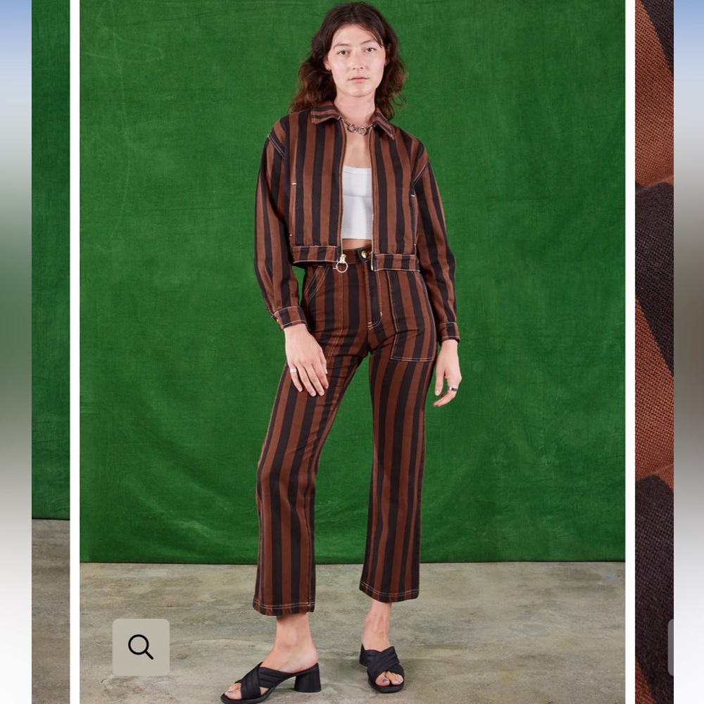 Big Bud Press Brown and Black Striped Straight Leg Pants